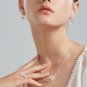 925 Sterling Silver Natural White Quartz Earrings White Flower Hooked Earrings