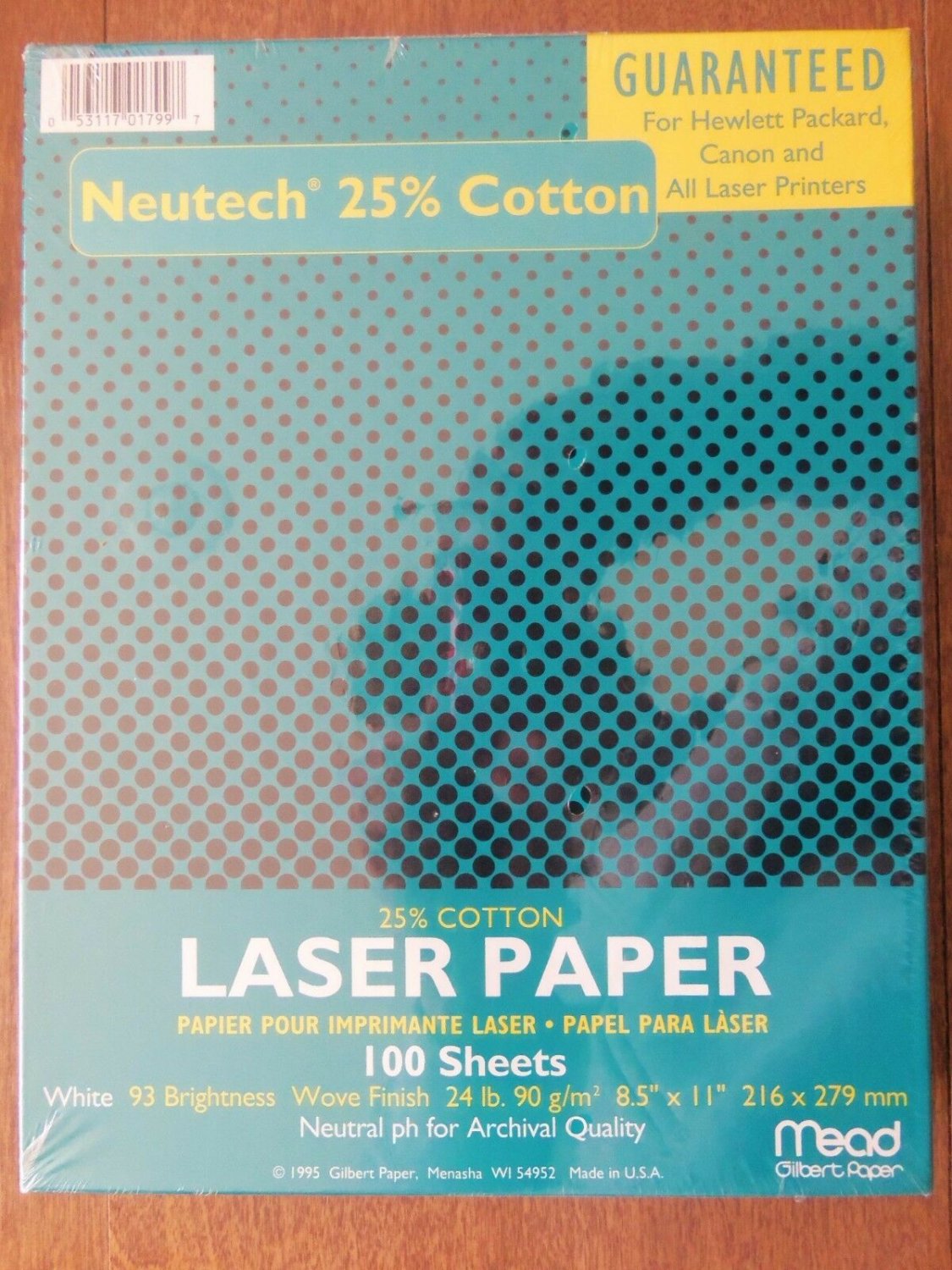 Mead Gilbert Paper Neutech Laser Printer Paper lot of sheets
