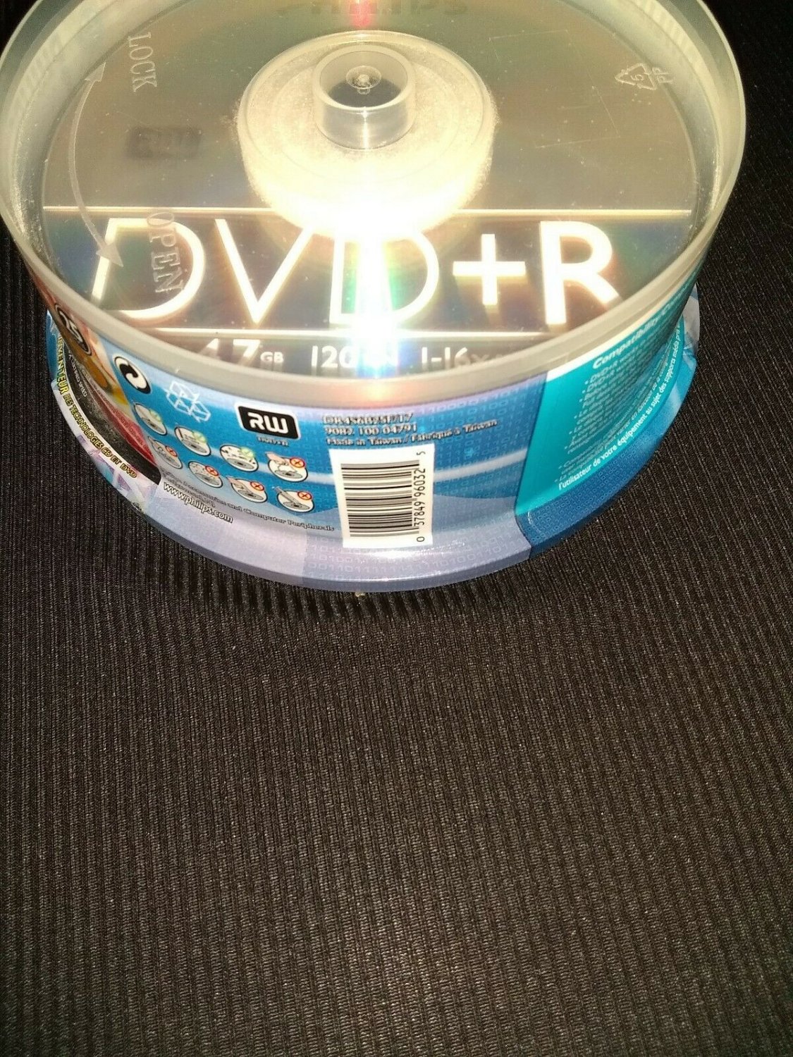 25 RW Philips DVDR BLANK DISC 4.7GB 120 MIN 116x SPEED