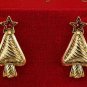 14K Gold ep Christmas Tree Earrings