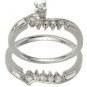 2 Solid 925 Silver Interlocking Diamond CZ Rings size 5