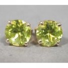 Genuine Peridot 14K Gold Earrings