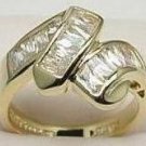 Diamond Cubic Zirconia Baguette Ring size 4