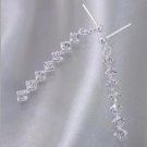 925 Sterling Silver diamond Austrian Crystal Earrings