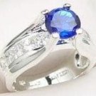 Simulated Sapphire and Diamond CZ Ring size 12
