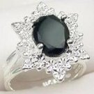 2 Carat Genuine Black Onyx Ring size 6