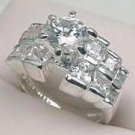 3ct Diamond CZ Platinum ep Engagement Ring size 12