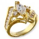 Diamond Cubic Zirconia Dinner Ring size 6