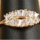 Diamond Cubic Zirconia Dinner Ring size 8