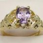 Genuine Amethyst Genuine Diamond Ring size 10
