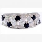 Genuine Sapphire Diamond Cubic Zirconia Ring size 8