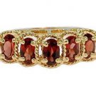 2.5 Carat Genuine Garnet Gold ep Ring size 8