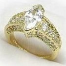 2 Carat White Topaz and Diamond CZ Ring size 6