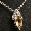 Simulated Champagne Diamond Pendant
