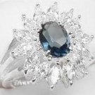Simulated Sapphire Diamond CZ Ring size 5