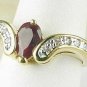 Simulated Ruby Diamond CZ Ring size 8