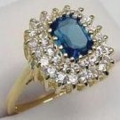 Simulated Sapphire Diamond CZ Ring size 5