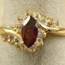 Simulated Ruby Diamond CZ Ring size 9