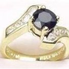Genuine Onyx Diamond CZ Ring size 9