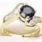 Genuine Onyx Diamond CZ Ring size 9