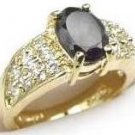 Genuine Garnet Diamond CZ Ring size 4