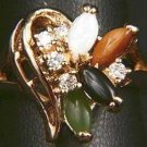 Striking Genuine Gemstone Ring size 5