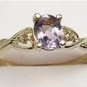 Genuine Amethyst Genuine Diamond Ring size 6