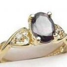 Genuine Garnet Genuine Diamond Ring size 12