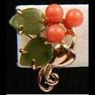Genuine Jade Genuine Coral Earrings