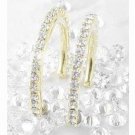 Diamond Austrian Crystal Hoop Earrings