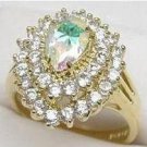Aurora Borealis Diamond CZ Ring size 4