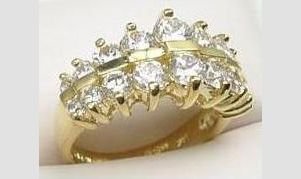 Spectacular Diamond cz Anniversary Ring size 6