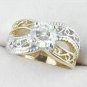 Gold and Platinum ep Diamond cz Ring size 5