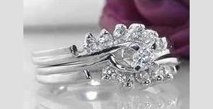 2 Solid 925 Silver Interlocking Diamond CZ Rings size 10