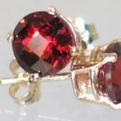 Genuine Garnet 14K Gold ep Earrings