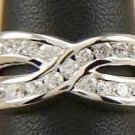 925 Sterling Silver Diamond Cubic Zirconia Ring size 5