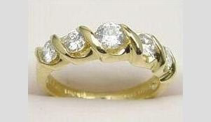 Diamond cz Anniversary Ring size 7