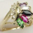 Magnificent Multi-stone Gold Ring size 10