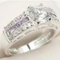 Genuine Amethyst Diamond CZ Ring size 9
