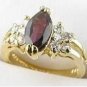 Genuine Garnet Diamond CZ Ring size 12