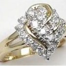 Diamond cz Love Knot Ring size 9