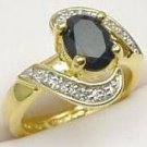 Genuine Onyx Genuine Diamond Ring size 4