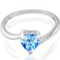 1ct Genuine Blue Topaz .925 Sterling Silver Ring size 7