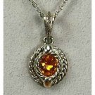 5ct simulated Golden Topaz Pendant