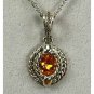 5ct simulated Golden Topaz Pendant