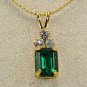 2ct Simulated Emerald Pendant