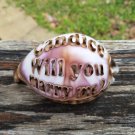 'Will you marry me?' Engraved On A Tiger Cowrie Seashell. Personalize by adding a name