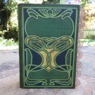 Handcrafted Hardcover Vintage Writing Journal, Junk Journal, Guest Book - Green Art Nouveau