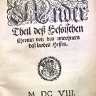 Chronicles of Gessen. Family Register. German. 2 vols. in 1. 1608. Rare