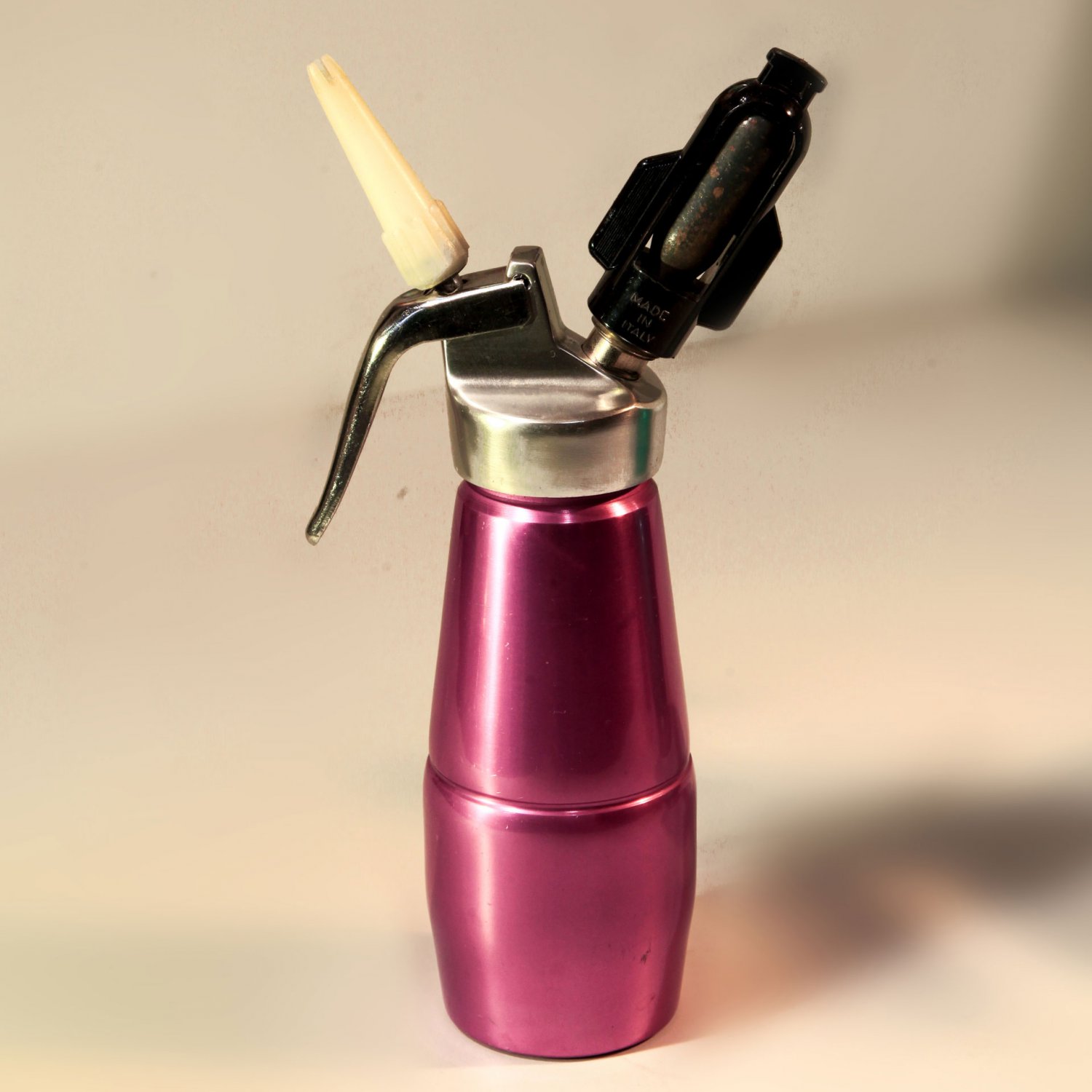 A siphon for making whipped cream